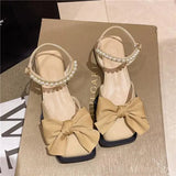 Advbridge Summer Women's Shoes Casual Heels Navy Blue Pumps 2025 Shallow Mouth Sweet Sandals Ladies Comfortable Low Orange Straps Branded