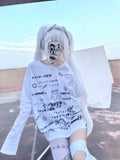 Advbridge Japanese Kawaii Tops Letter Print Women T-shirt Y2k Aesthetic Loose All Match Tshirts Streetwear Fairy Grunge Fashion Tee Shirts