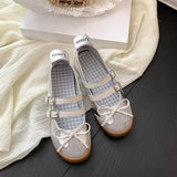 ADVBRIDGE  -  Sweet Casual Mary Jane Flat Oes Women Shoes Woman Ballet Flats Soft Bot Comfortable Spring Summer Retro Sle Shoes for Women