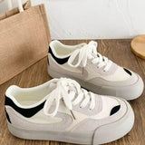 ADVBRIDGE  -  Women's Retro Sports Shoes Thick Bottom Comfortable Casual Sneakers Spring Autumn New Style Mella White Shoes Rubber Sole