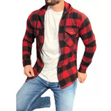 Advbridge Versatile Plaid Print Vintage Sweatshirts Spring Autumn Long Sleeve Zip Hoodies Clothing Men Drawstring Hooded Shirts Outwear