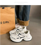 ADVBRIDGE  -   Women Vulcanized Shoes Women Sports Shoes Casual Shoes Thick Sole Height Increasing Breathable Running Shoes Fashionable