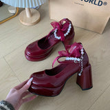 Advbridge Designer Women Dancing Party Mary Jane Shoes Fashion Cross Strap Buckle Shoes 2025 New Spring Autumn Wedding Pumps