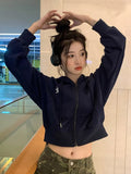 Advbridge Harajuku Hoodie Women Retro Print Star Cute Hoodies Cropped Y2k Vintage Sweatshirts Euphoria Autumn Winter Streetwear