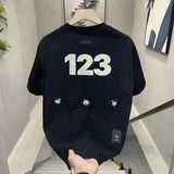 Advbridge Men‘s Wintern outfits 2024 Summer Korean Version Loose Casual Oversized Comfortable and Breathable Round Neck Printed Short Sleeved T-shirt for Men