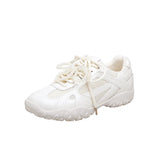 ADVBRIDGE  -  Summer New Color Breathable Soft Sole Comfortable Women Shoes Crescent Insole Height Lace Pearl Casual Sneakers