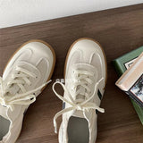 Advbridge Beige Canvas Sneakers Woman Flats Shoes Spring Autumn Platform Sneakers Women Vulcanized Shoes Lace Up Sports Casual Sneakers