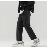 ADVBRIDGE  -  Summer Suit Pants Men Fashion Society Mens Black Dress Pants Korean Loose Straight Casual Pants Mens Office Formal Trousers