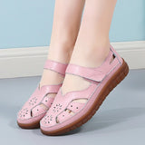 ADVBRIDGE  -  Summer Women Breathable Leather Sandals Ladies Comfortable Flats Walking Slippers Covered Toe Beach Shoes Female Casual Shoes
