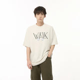 Advbridge Summer Loose Men's T-shirt Korean Style Casual Round Neck Personality Letter Printed Short Sleeved Male Tops 2024 New Fashion