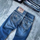 Advbridge Streetwear Retro Blue Jeans Y2K Clothes Mens Womens Harajuku Hip Hop Pocket Embroidered Baggy Jeans Low Rise Wide Leg Trousers