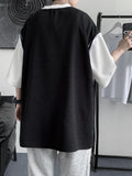 ADVBRIDGE  -  Summer Men's Pure Cotton Casual Loose Fit Plus Size London England Pattern Patchwork Round Neck Short Sleeved T-shirt Top Q96