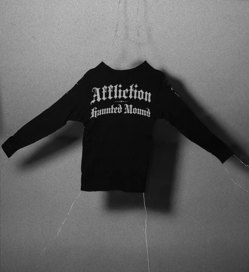 Advbridge Y2K Fashion New Street Round Neck Long Sleeve T-shirt Harajuku Goth Super Graphic Printing Vintage Joker Couple Short Sleeve Top