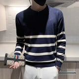 Advbridge Striped Knitted Sweater Men Women Vintage Loose Sweaters Harajuku Warm Autumn Jumper Pullover Casual Sweaters F117