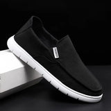 ADVBRIDGE  -  Spring Summer Cloth Shoes Men Flat Footwear Slip-on Brand Street Style Cool Young Mens Casual Shoes Black Blue D325