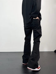 Advbridge Flare Jeans Men American Slim Chic High Street Washed Hip Hop Denim Trousers All-match Harajuku Simple College Autumn Mopping