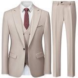 Advbridge Autumn New Men's Slim British Wedding Solid Color Dress Blazer / Male Three Piece Suit Coat Vest  Pants Trousers Waistcoat