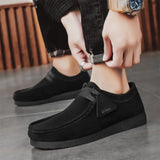 ADVBRIDGE  -  Fashion Suede Loafers Shoes For Men Grey Casual Shoes Men Platform Slip-on Men's Driving Shoes Lightweight Versatile Mens Shoes