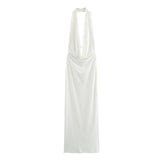 Advbridge  Women's Halter Neck Pleated Dress Dresses Womens Holiday Midi Sale Clearance Formal Elegant Evening Summer Sexy
