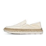 ADVBRIDGE  -  Linen Sewing Men's Casual Shoes Comfy Lightweight Summer Loafers Men Espadrilles Flat Slip-on Driving Shoes Man  Fishermen Shoes
