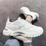 Advbridge Breathable Mesh Men Sneakers Solid Color Harajuku Style Casual Outdoor Running Shoes Comfortable Lightweight Cool Training Shoes