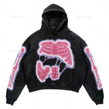 Advbridge Y2k Skull Print Hoodie Streetwear Harajuku Oversized Skull Vintage Couples Sweatshirt Goth High Quality top Hoodies Men Clothing