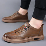 Advbridge Men's shoes spring and autumn style 2024 new trend versatile men's casual shoes board shoes leather soft sole breathable leather