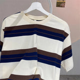 ADVBRIDGE  -  New Arrival Flower Festival T Shirt Men Striped Fashion O-Neck Tshirts Summer Cotton Tops Loose Street Hip Hop T-Shirts Q100