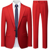 Advbridge Autumn New Men's Slim British Wedding Solid Color Dress Blazer / Male Three Piece Suit Coat Vest  Pants Trousers Waistcoat