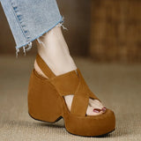 ADVBRIDGE  -  Summer Muffins shoe Female Sandal Open Toe Sale Of Women's Shoes Increasing Height High Heels All-Match Flat Girls Outside