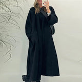 Advbridge Trend Thickness Korean Overcoats Autumn New Women Long Sleeve Solid Color Winter Jacket Elegant Long Sleeve Woolen Coats