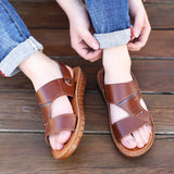 ADVBRIDGE  -  Beef Tendon Base Leather Sandals for Men 2025 Summer New Designer Beach Shoes Male Solid Color Fashion Casual Slipper Shoes Man