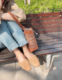 ADVBRIDGE  -  Genuine Leather Retro Flat Shoes for Women 2025 Soft Soled One Foot Kick Loafers Autumn and Summer New Mary Jane Single Shoes