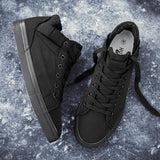 Advbridge 2024 Black Sneakers Men Canvas Shoes Height Increasing 3cm Cool Young Man Footwear Breathable Cloth Mens Casual Shoes