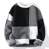 Advbridge Winter Handsome Plaid Sweater Men Harajuku Mens Jumper Thick Warm Turtleneck Pullover Men High Quality Male Christmas Sweaters