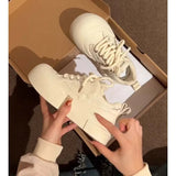 ADVBRIDGE  -  new big-head shoes for women ins tide sports leisure everything muffin thick-soled increase bread small white shoes