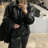 Advbridge Mens Autumn And Winter Retro Leather Casual Loose Short Leather Jacket Men'S Handsome And Elegant British Jacket Tops