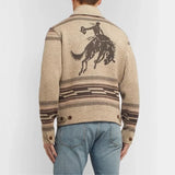 Advbridge Men‘s Wintern outfits New Leisure Autumn and Winter Explosive Men's Jacquard Long-sleeve Thickened Coat Long-sleeve Lapel Cardigan Sweater Men Advbridge Men‘s Wintern outfits