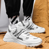 Advbridge Fashion Reflective Sneakers Men Outdoor Platform Sports Shoes Thick Sole Leisure Dads Shoes Mesh Breathable Walking Shoes Male