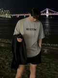 Advbridge Summer Loose Men's Cotton T-shirt Korean Style Casual Round Neck Letter Printed Short Sleeved Male Tops 2024 New Korean Fashion