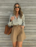 Advbridge 2024 Women’s Versatile Trendy Shirt Shirts & Blouses Korean Popular Clothes Blouse Y2K Top Japanese Vintage Clothing