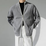 Advbridge Autumn Clothing Men's Light Luxury Knitted Zipper Cardigan Long Sleeve Streetwear Korean Popular Fashion Retro Knitwear M-3XL