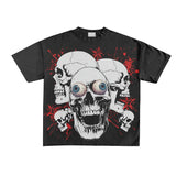 Advbridge Y2k Dark Casual T Shirt Mens Multi Pattern Printed Round Neck Cotton Top Gothic Style Summer New Oversized T Shirt Couple Style