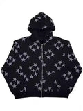 ADVBRIDGE  -  Women Hoodies Gothic Vintage Hip Hop Grunge Jacket Star print Zip Up Coat Casual Harajuku Loose Sweatshirt Clothes Y2K Tops