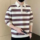 Advbridge T Polo Shirts For Men Stripe Green Male Clothes Sweatshirts Luxury Tops Aesthetic Korean Autumn Y2k Bulk Luxury Tee Sale It