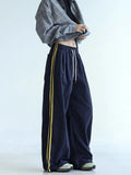 Advbridge Y2K Vintage Striped Pants Women Hip Hop Harajuku Streetwear Baggy Sweatpants Parachute Wide Leg Track Trousers Casual