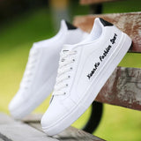ADVBRIDGE  -  New Men Sneakers Fashion Breathble Vulcanized Shoes Pu Leather Platform Shoes White Lace Up Casual Footwear Zapatos Mujer