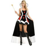 Advbridge Sexy Queen of Hearts Costume Women Adult Fantasy Party Cosplay Fancy Sexy Costume Disfraz Adulto Halloween Carnival Dress Up
