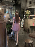 Advbridge  Kawaii Lolita Y2k Mini Dress Woman Summer Japanese Style Sweet Fashion Dress Short Party Elegant Casual Dress Spice Girls