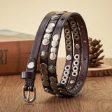Advbridge 1CM Luxury Female Skirt Dress Rivet Belt Real Genuine Leather Punk Decoration Thin Strap Women Belt Ladies Cummerbunds Girl Belt